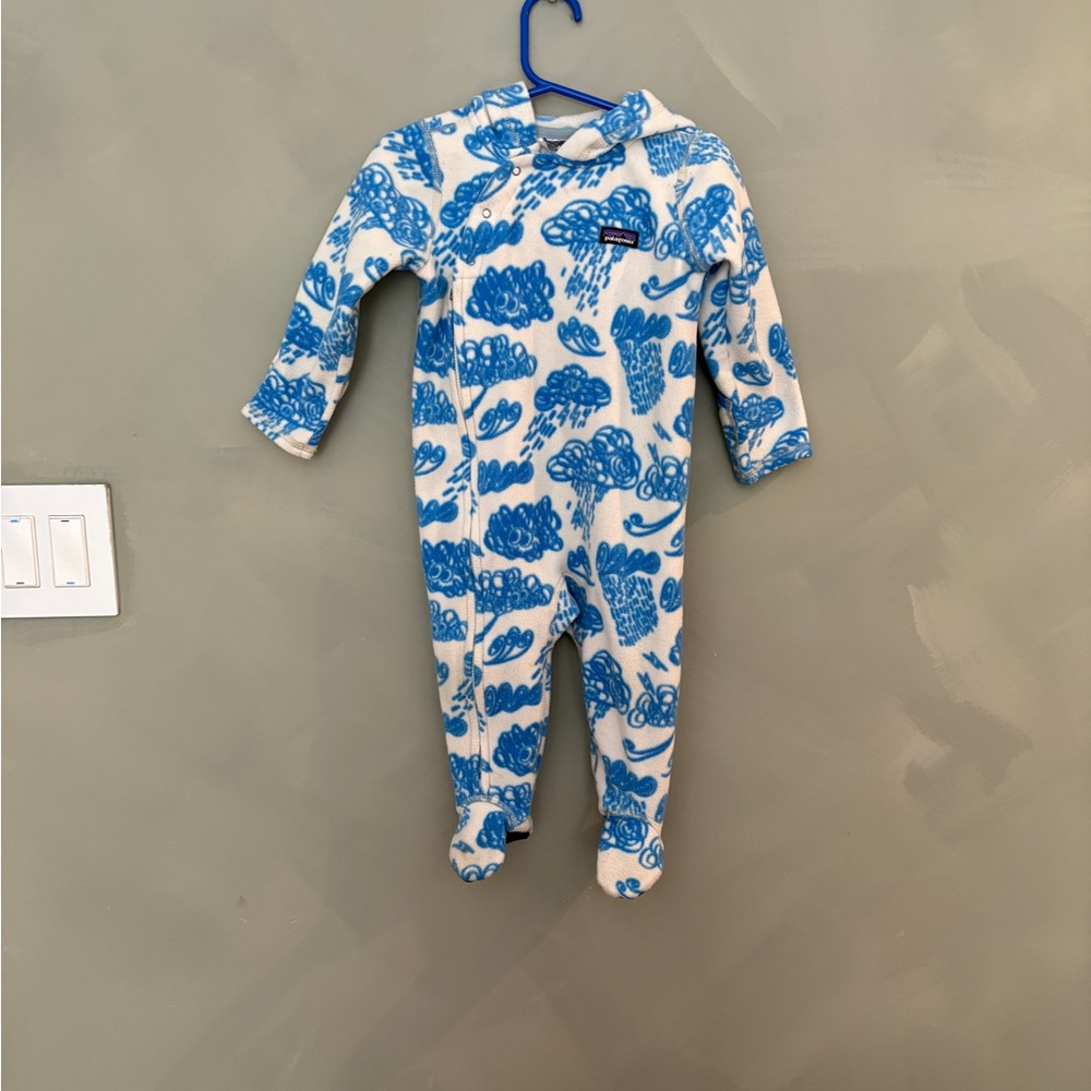 Patagonia Kids One Piece in Blue and White